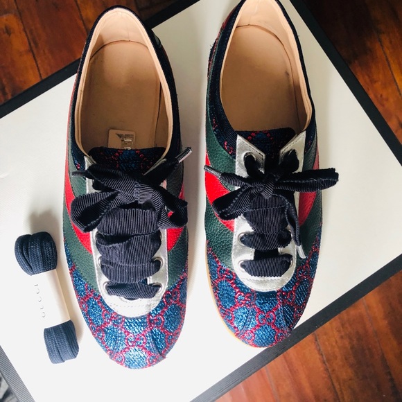 falacer lurex gg sneaker with web